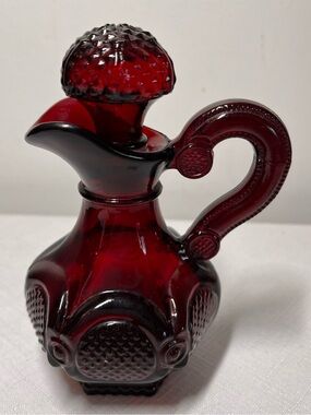 Avon CAPE COD Deep Ruby Glass Cruet Pitcher
Vintage